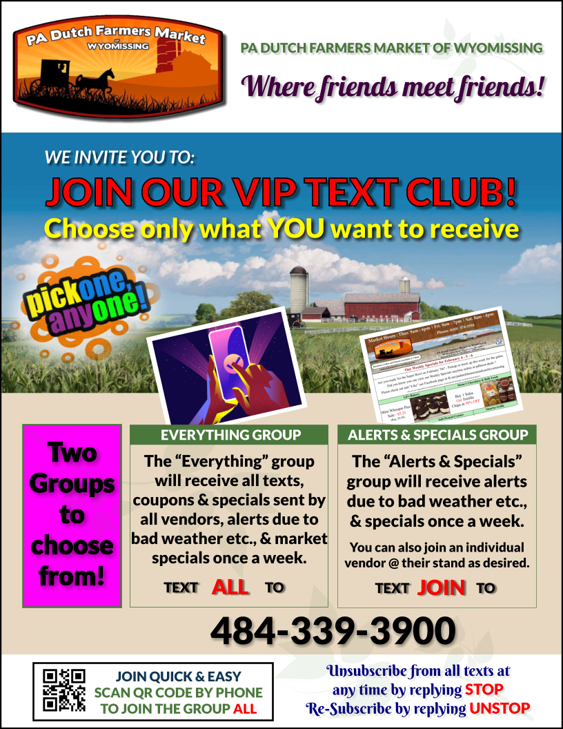 VIP Text Club Flyer